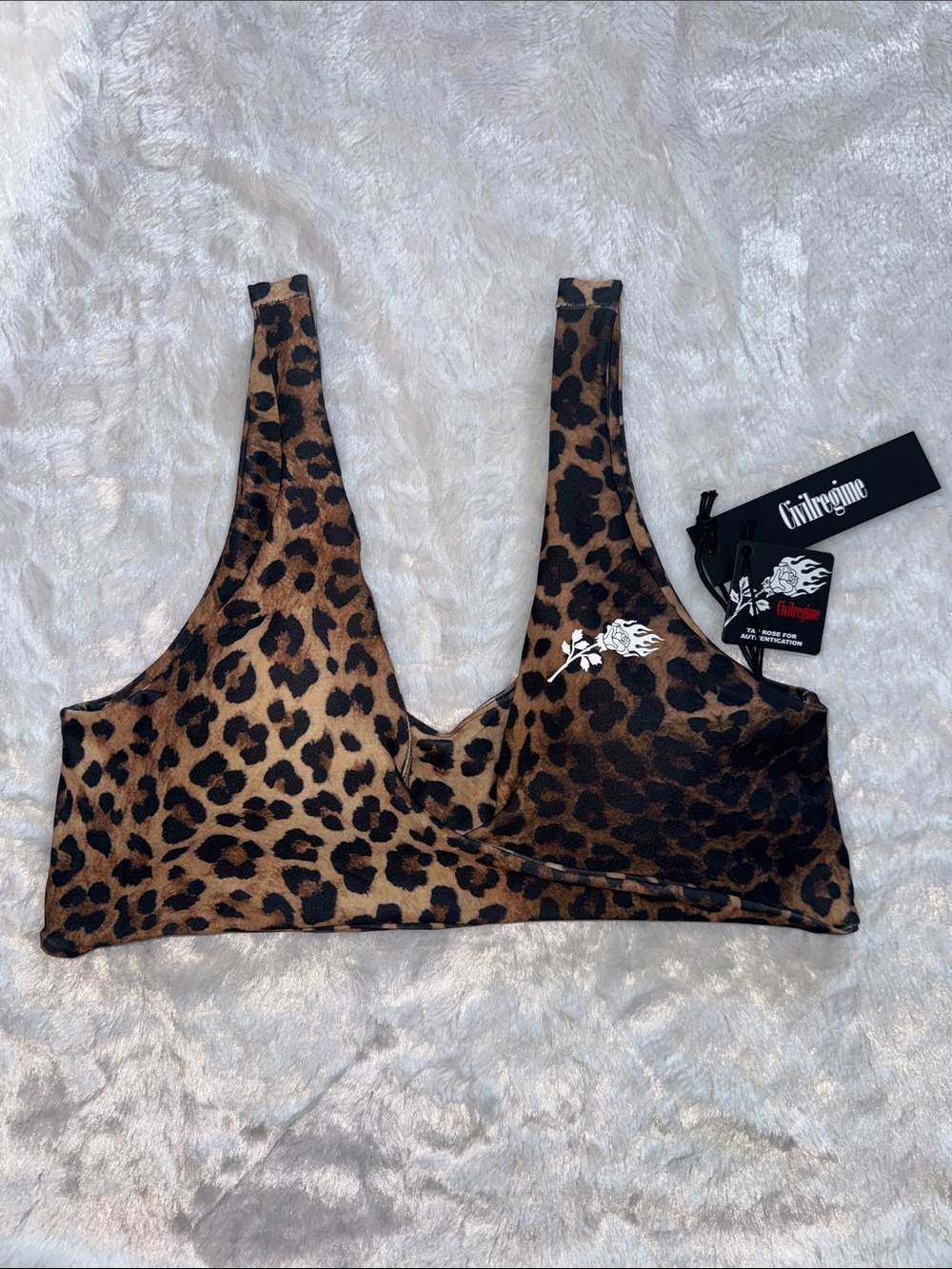 Civil Regime Leopard Twist Sports Bra